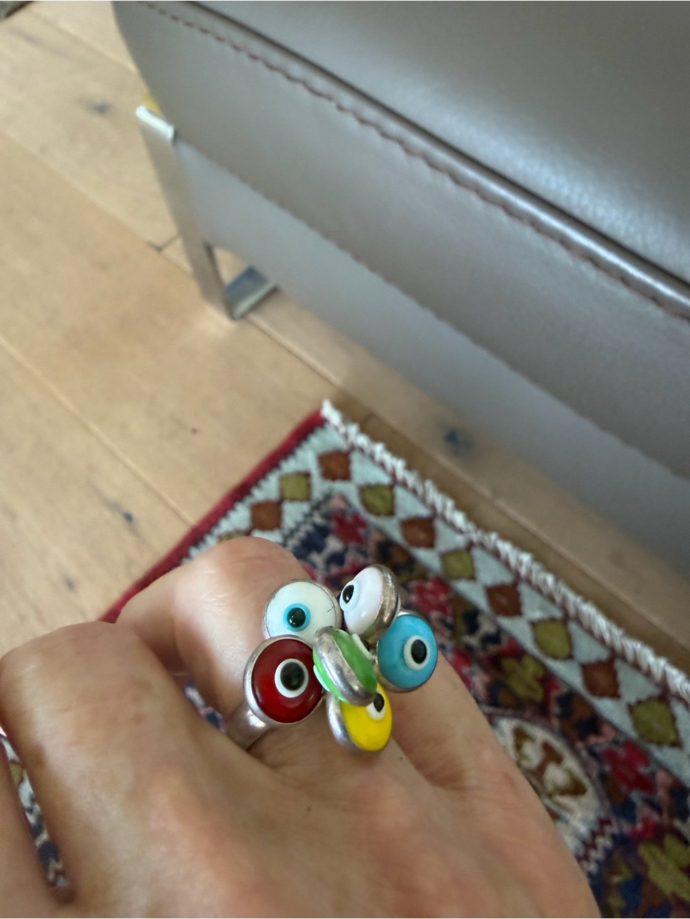 Special Colorful Evil Eye Silver Ring 🧿